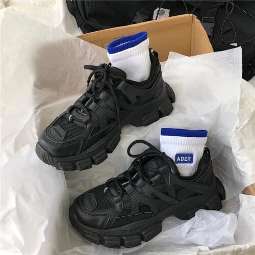 Height Increasing Women Chunky Shoes Women Dad Sneakers All Seasons Thick Sole Platform Shoes Non-slip Leisure Fashion Shoes