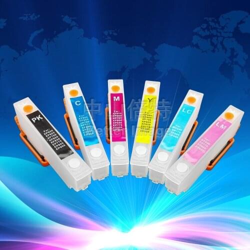 XIMO Free Shipping , T2431- T2436 Chipped Empty Ink Cartridge for EP Expression Photo XP-750 XP-850 etc