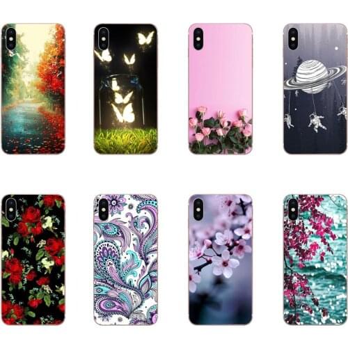 Protector Flowers Fox Butterfly Painted For Samsung Galaxy A90 5G A51 A71 A81 A7 A9 2018 A10 A20 A30 A40 A50 A60 A70 A80 A20E