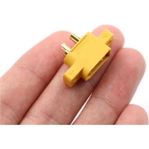 Yellow Mountable XT60E-M XT60 Male Plug Connector For RC Models Multicopter Fixed Board DIY Spare Part