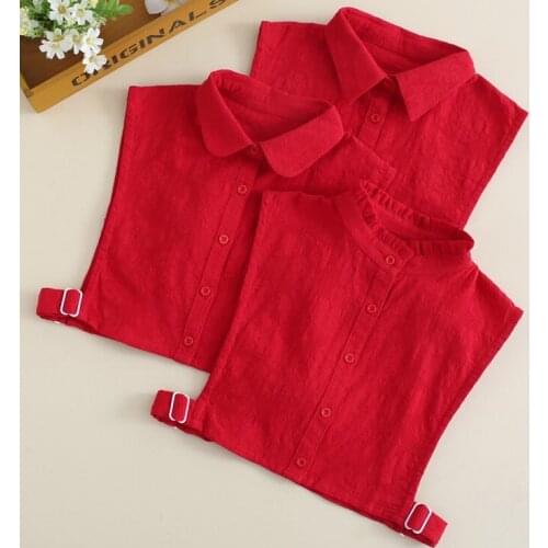 Removalbe Blouse Kraagie Nep Tunic Vestido Faux Cols red stand shirt Detachable Shirt Collar For Women White False Collar