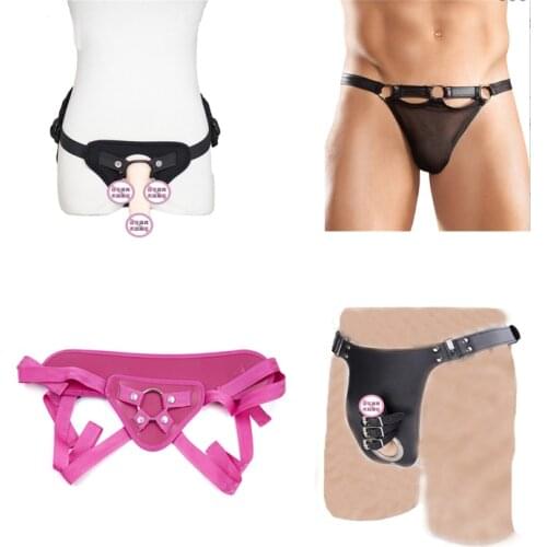 Female Belt Wearable Strap on Pant,Soft Padded Underwear Costums Accessories,Leather Male Chastity Belt Harness Jock Strap Pant