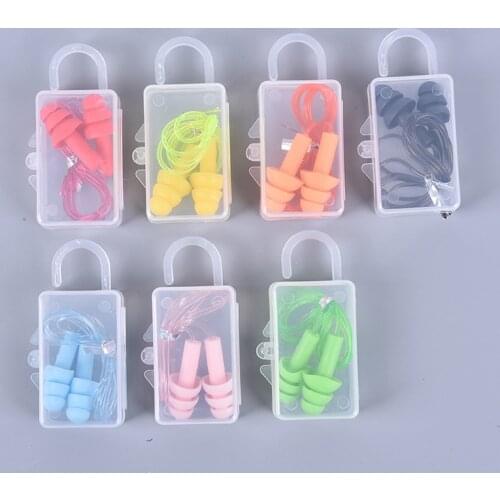 1 Pair Practical Fashion Waterproof Silicone Ear Plugs Sleep Noise Prevention Earplugs Noise Reduction