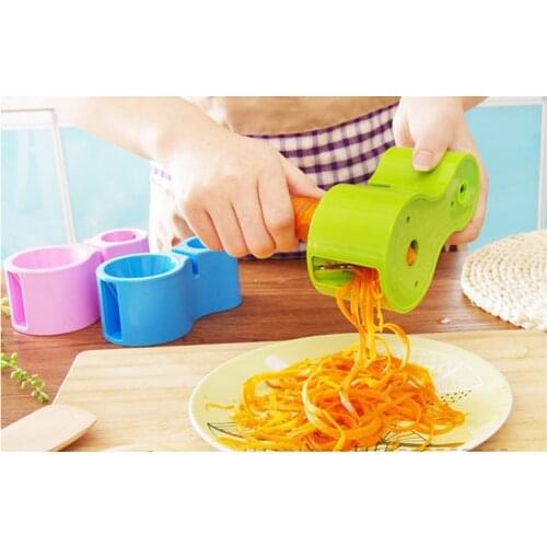 1PC Spiral Vegetable Slicers Double Grater Round Mandoline Slicer For Carrot Cutter Muti-function Kitchen Accessories KX 005
