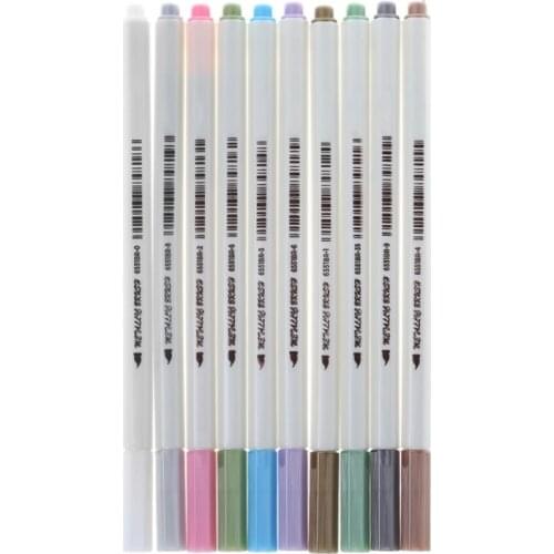 10pcs Metallic Colored Ink Water Chalk Pen For Scrapbook Photo Album Art Marker