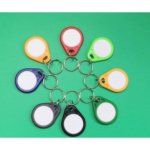 100 pcs Only Read Tokens 13.56MHz chip Tags IC Card Key Chain Card Access Card for RFID reader keypad access control system