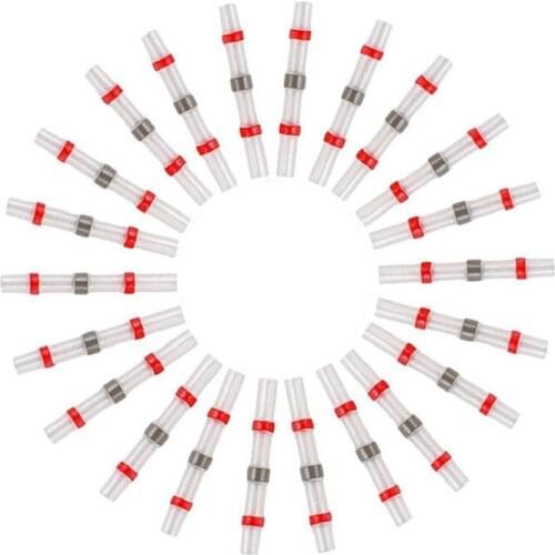 30PCS Waterproof Solder Seal Sleeve Splice Terminals Heat Shrink Electrical Wire Connectors Protect Butt Connectors Accessories