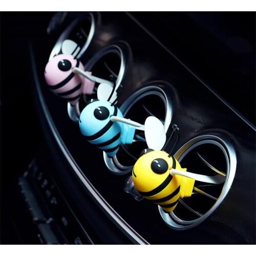 5pcs MIX Cartoon Little Bee Car Conditioner Air Outlet Aromatherapy Perfume Clip Air Freshener Lasting Balm Interior Decoration