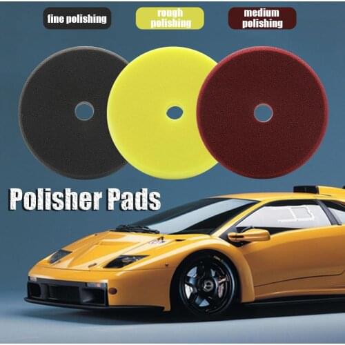 6inch Imported Sponge Polishing Pad Car Waxing Buffing Polisher Pad Sponge Flat Sanding Pad Car Maintenance Accessories