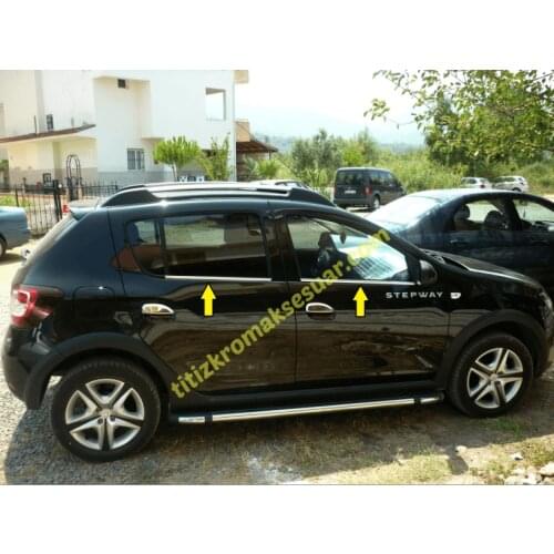 For Dacia Sandero Chrome Window Trim 2014 2015 2016 2017 2018 2019 and 4 pcs Car Accessories Special Chrome Accessory