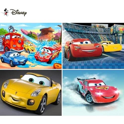 Disney 5D DIY Diamond Embroidery Full Display "Cartoon car story" Diamond Painting Square/Round Rhinestones Decor Art