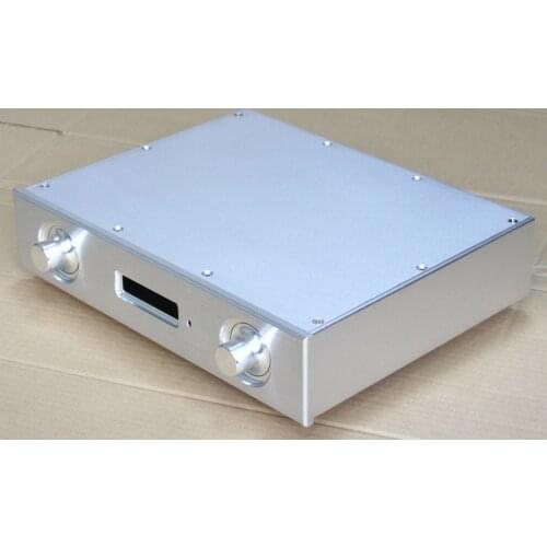 DIY AK4497 AMPLIFIER case,250*328*70MM amplifier chassis/Double soft control aluminum chassis/AMP box with viewing screen