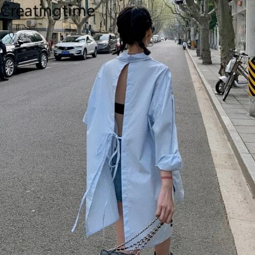 CREATINGTIME Womens Long Shirts