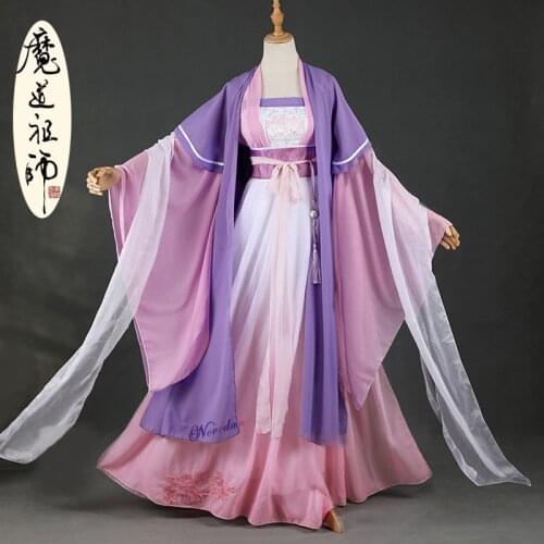 Dao Mo To Shi Jiang YanLi Cosplay Mo Dao Zu Shi Anime Cosplay Costume Traditioanl Chinese Hanfu Dress Women Tang Suit And Wig