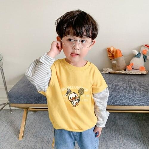 New Splicing Spring Autumn Boys Sweatshirts Jacket Coat Kids Overcoat Outwear Teenager Tops Children Clothes Plus Size Cotton