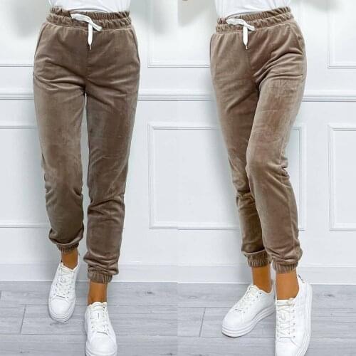 Douhoow Women's Velvet Trousers