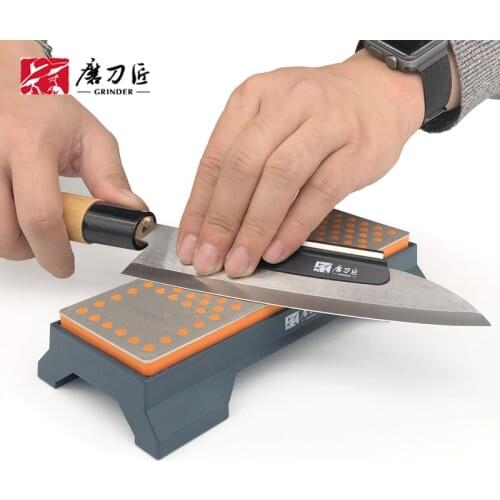 TAIDEA Diamond Grindstone Double-side Sharpening stone 600/1000Grit Professional Knife Sharpening System Non-slip base Wetstone
