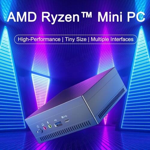 EGLOBAL A1 New arrived AMD processor mini fan pc with Ryzen R5 R3 Radeon Vega Graphics