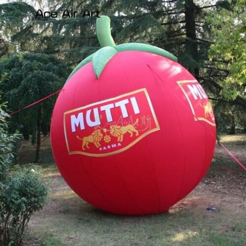 Giant balloon fruit model inflatable tomato,artificial air balloon tomato replica with logos for promotion and shows