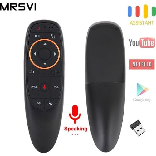 G10S Voice Air Mouse with Microphone 2.4GHz Wireless USB 6 AxisGyroscope IR Remote Control Air MouseFor Android TV Box Laptop PC