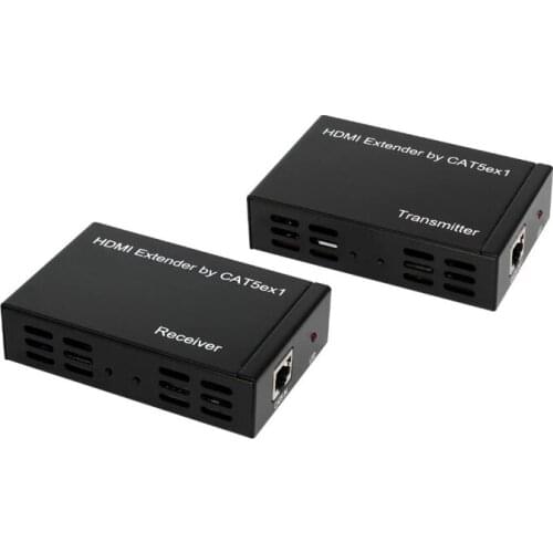 HDMI Extender adapter Over one Cat5/Cat6 cable connector up to 100M TCP/IP With IR remote control support HDTV 1080P