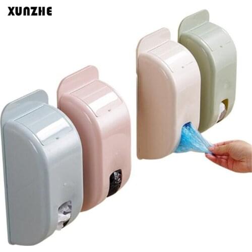 XUNZHE Container Multi-Purpose Kitchen Bathroom Organization Storage Bins Creative Wall-Mounted Garbage Bag Storage Box