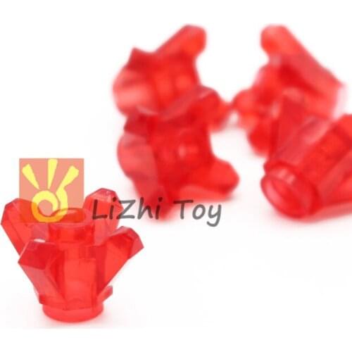 MOC Bricks Rock 1 x 1 Crystal 4 Point DIY Enlighten Block Bricks Compatible with Assembles Particles