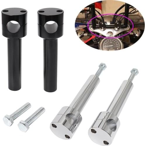 Motorcycle Accessories Handlebar Riser Clamp Mount Adaptor Kit Black Round 22/25mm CNC Aluminum For Harley Yamaha ATV Dirt Bike