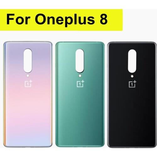 6.55" NEW For Oneplus 8 Battery Back Cover Door Rear Housing Case for One Plus 8 Back Glass Panel for Oneplus 8 Battery Cover