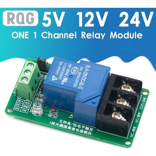 ONE 1 channel relay module 30A with optocoupler isolation 5V 12V 24V supports high and low Triger trigger