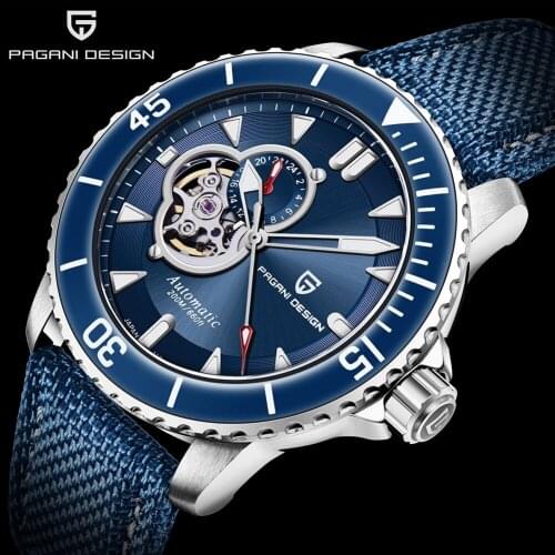PAGANIDESIGN New Men Mechanical WristSeikonh39 Fashion Sapphire Glass Watch for Men Waterproof Stainless Steel Automatic Watches