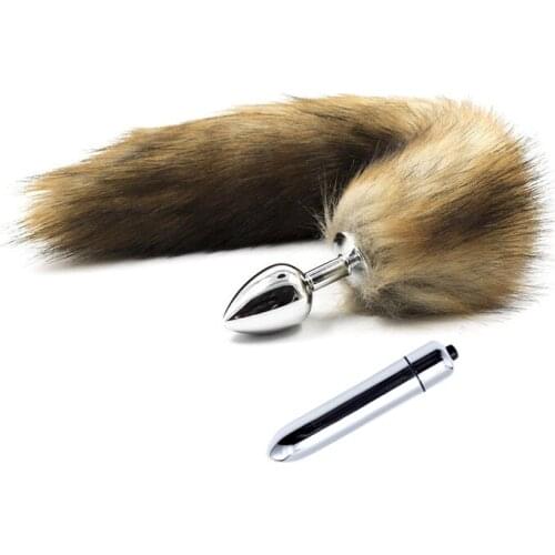 Metal Anal Plug Fox Tail Sex Toys Vibrators For Women Intimate Goods Adult Toys Erotic Toy Masturbator Butt Anal Plug For Couple
