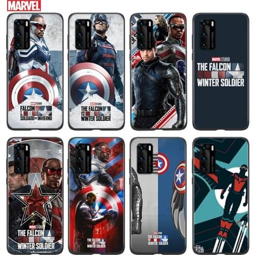 Silicone Cover The Falcon and the Winter Soldier For Huawei P 50 P40 P30 P20 P10 P9 P8 Pro Plus Lite E mini 2017 2019 Phone Case