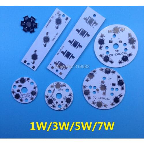 10 PCS LED High Power Lumen PCB Board Panel Aluminum Heatsink Base 1W 3W 5W 7W for LED Bulb Lamp Grow Light DIY Empty PCB