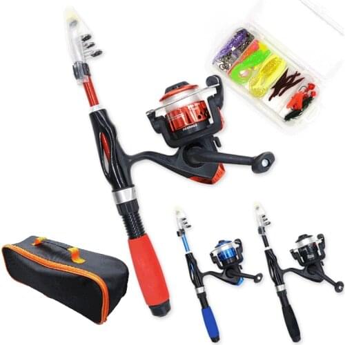 Furakuma Telescopic Mini Lure Rod Set Small Sea Rod Short Section Pocket Leisure Fishing Rod Spinning Portable Shrimp Children