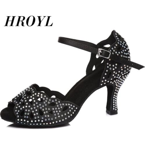 New womens girls ladys Latin Dance Shoes Ballroom indoor tango salsa Rhinestone Dancing Shoes high heel wholesale Hot sale