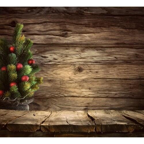 VinylBDS Christmas Photography Backdrops Gray Wood Wall And Wood Floor Background For Children Backgrounds For Photo Studio