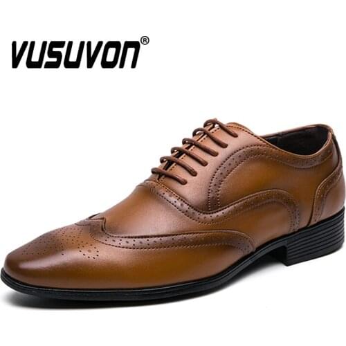 Мужская обувь на шнуровке VUSUVON China At AliExpress