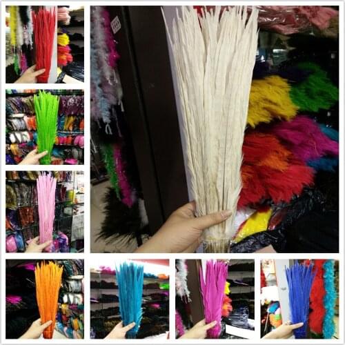 High Quality 100 Pcs Natural Pheasants Feathers 16-18inches/40-45cm DIY Stage Performances Decoration Clothing Accessories
