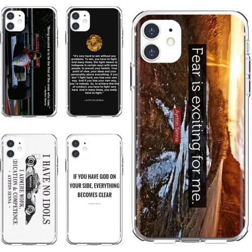 Ayrton-Senna-Drive-Racing-Star-quote Soft Bag Case For Xiaomi Redmi 2 S2 3 3S 4 4A 5 5A 5 6 6A 7A 9 9T 9C 9A Pro Pocophone F1
