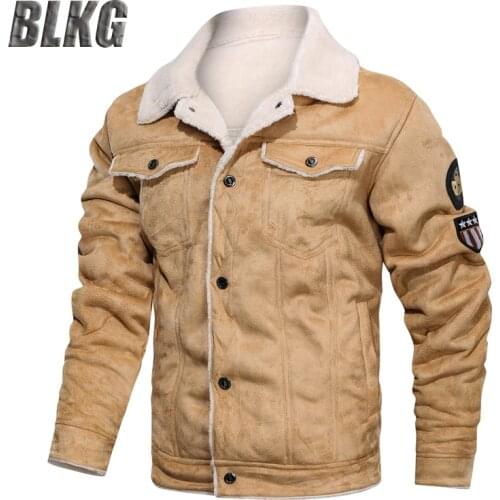 2020 Winter Jacket Men Sheepskin Thicken Warm Windbreaker Men Clothing Wool Liner Winter Coat Men Hommes Veste Plus Size M-4XL