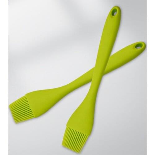1 Pcs Silicone Oil Brush Grill Tool Pastry Cookie Kitchen Cook Brush With Handle Heat Resistant Non-Stick Barbecue Brush