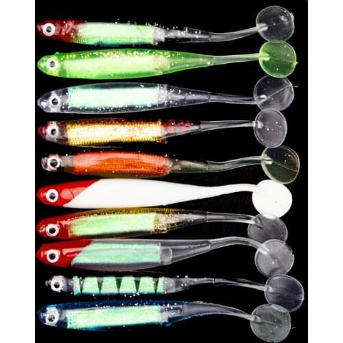 2021 10pcs Soft Fishing Lures Swimbaits Soft Carp Bait Artificial Worm Fishing Lures