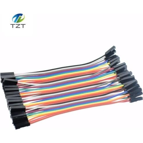 40pcs/lot 10cm 2.54mm 1pin feMale to feMale jumper wire Dupont cable