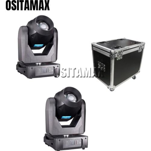 2pcs+flight case LED Beam Wash Light 150w Moving Head Spot Light Zoom Function Stage Machine with Gobo Wheel for Nightclub Disco