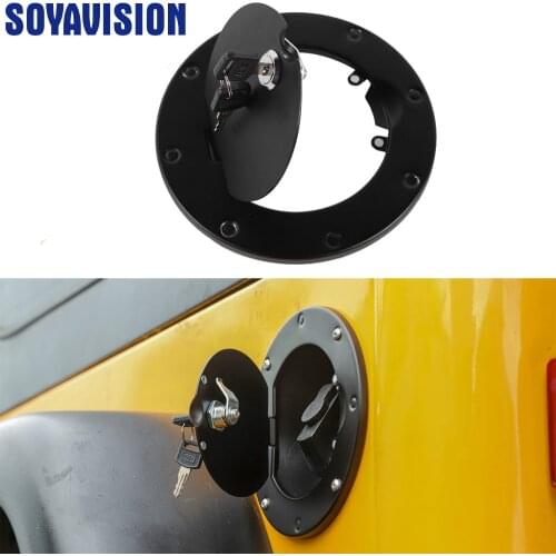 Black Engine Oil Fuel Filler Billet Cap Tank Cover Lock Keys for Jeep Wrangler TJ 1997-2006