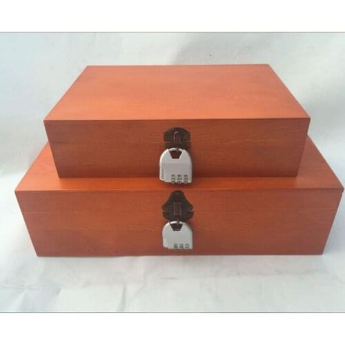 The wooden box containing high-grade paint retro interlocking secret box large desktop Zakka wooden box
