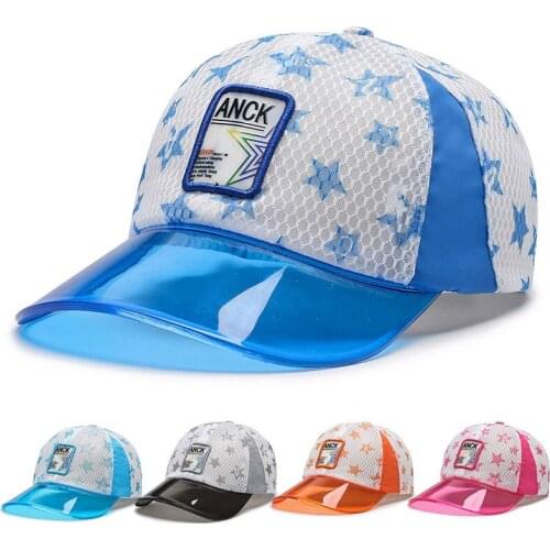 Kids Five-pointed Star Print Cap Fashion Baseball Cap Peaked Summer Hat Adjustable Baseball Caps Baby Boys Girls Mesh Hats 2021