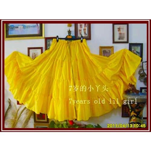Cotton 4Tiered 18Yards Ats Gypsy Tribal Belly Dance Skirt EH40