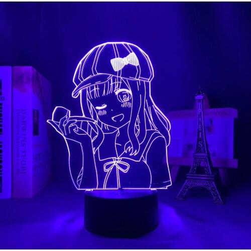 Anime Kaguya Sama Love Is War Chika Fujiwara Figure Led Light for Bedroom Decor Nightlight Manga Birthday Gift Room Desk Lamp 3d